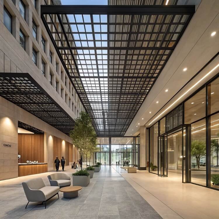 metal open grid canopy system standalone